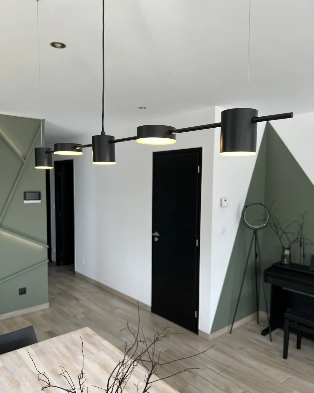 LED Pendant Lamp SESTRA Metal Black_858147