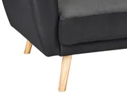 Sofa Bed 3 Seater FLORLI Fabric Black_704149