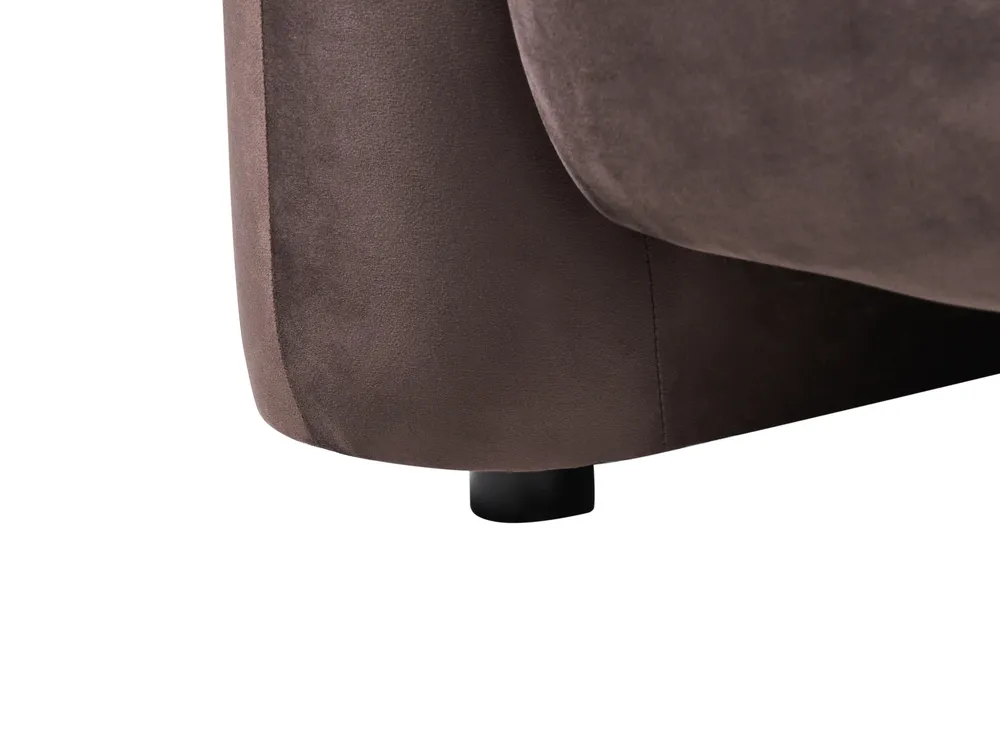 Sofa 3 Seater LEIREN Velvet Dark Brown_1028839