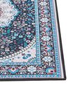 Teppich blau / schwarz 80 x 300 cm orientalisches Muster Kurzflor GEDIZ_886661