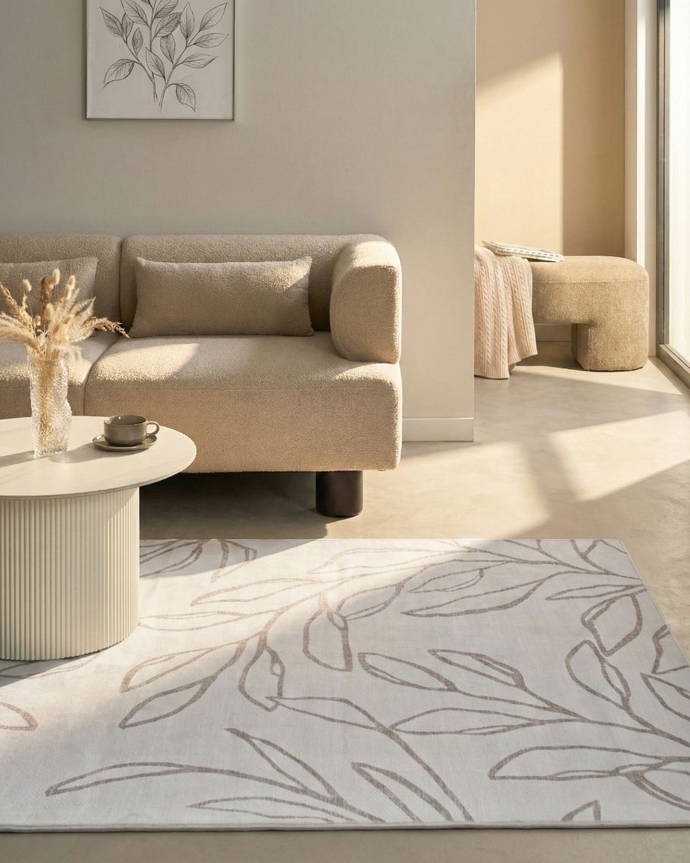 Tappeto BISMIL Beige chiaro 160 x 230 cm