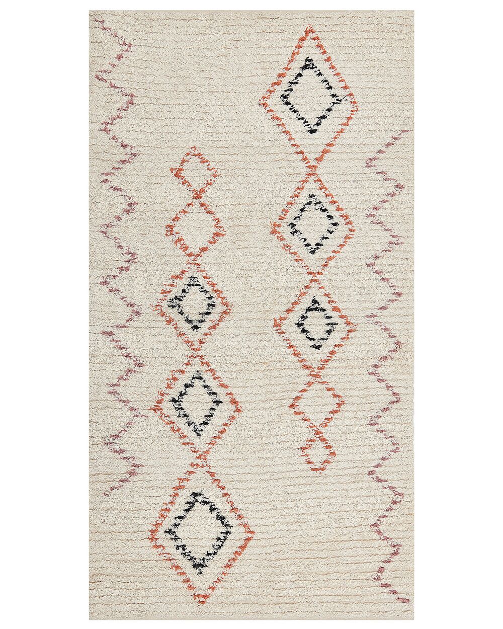 Teppich GUWAHATI Beige 80 x 150 cm Baumwolle