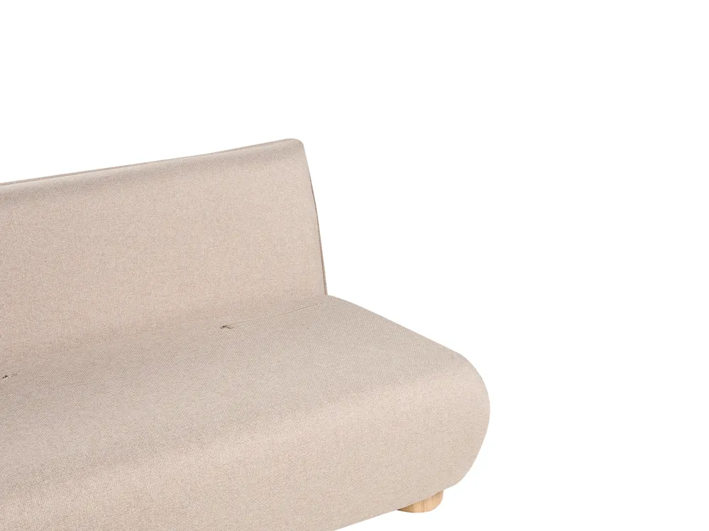 Sofa Bed 2 Seater ABISKO Faux Linen Beige_1030860