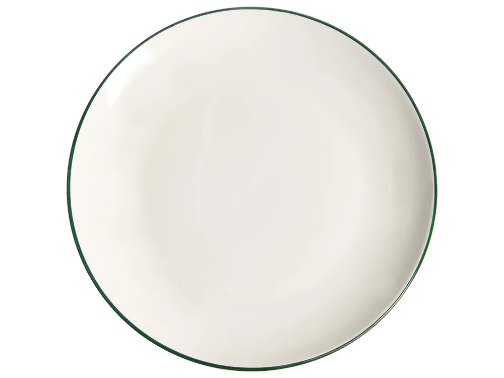 Zastawa stołowa 24-częściowa CUMIN Porcelana Złamana biel/ zielony_1061846