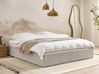 Bett mit Stauraum ohne Kopfteil DINAN Stoff Hellgrau 180 x 200 cm