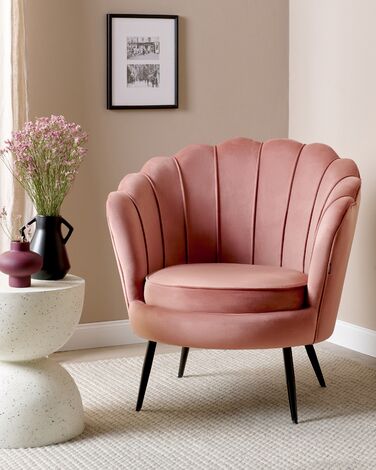 Velvet Armchair Pink LOVIKKA