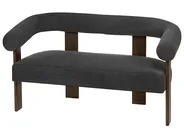 Set da salotto ILBRO Bouclé Nero/Marrone scuro_985031