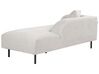 Chaise longue stof lichtgrijs linkszijdig LE CRAU_903458