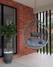 Hanging Chair TOLLO PE Rattan Grey_1082497