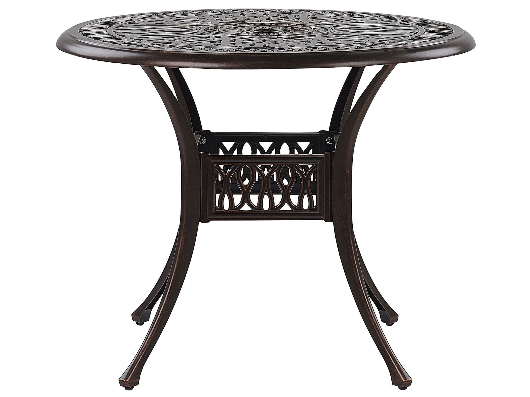 Mesa de comedor de metal marrón oscuro ⌀ 90 cm ANCONA_765300