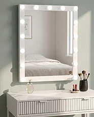 Miroir de salle de bain LED ODENAS 50 cm 60 cm Blanc_1155736