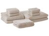 Set di 9 asciugamani in cotone beige AREORA_797681