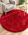 Alfombra de pelo largo CIDE Rojo ø 140 cm