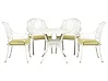 Garden Dining Set 4 Seater ANCONA with Cushions Metal Off-White