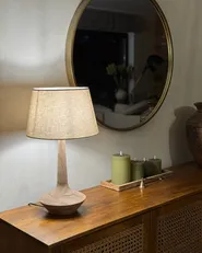Table Lamp GODAWARI Mango Wood Dark Brown_1005826