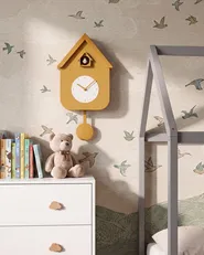 Pendulum clock BONNEVAL 24 cm with Cuckoo Yellow_1151118