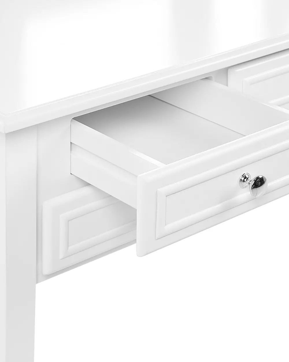 Toeletta con specchio e sgabello LUMIERE Bianco_827338