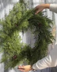 Couronne de Noël PANRUN 70 cm Vert_1174026