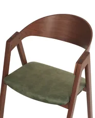 Set of 2 Dining Chairs YUBA Wood Dark Green_934269