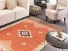 Bavlněný kelimový koberec 160 x 230 cm oranžový GAVAR_869207