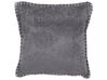 Coussin décoratif gris gaufré 45 x 45 cm MELUR_755873