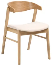 Set of 2 Dining Chairs LILLY Fabric Light Brown/ Off-White_1065895