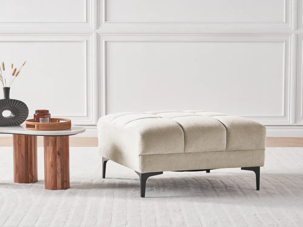 Taburet ALNES Tkanina Béžová