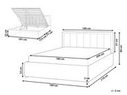 Łóżko z pojemnikiem MONTLAUR Boucle Biały 180 x 200 cm_958511