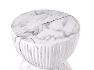 Masă laterală OCCHITO 36 cm 36 cm Alb marmură_1192805