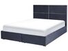 Velvet EU Super King Size Ottoman Bed with Drawers Black VERNOYES_861465