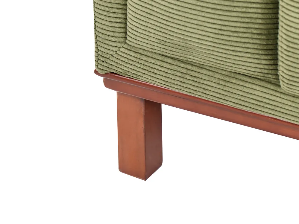 Corner Sofa 4 Seater VENG Corduroy Green Left Hand_994984