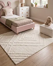 Tapis enfant ZIRO  Beige clair 160 x 230 cm Coton_1155217