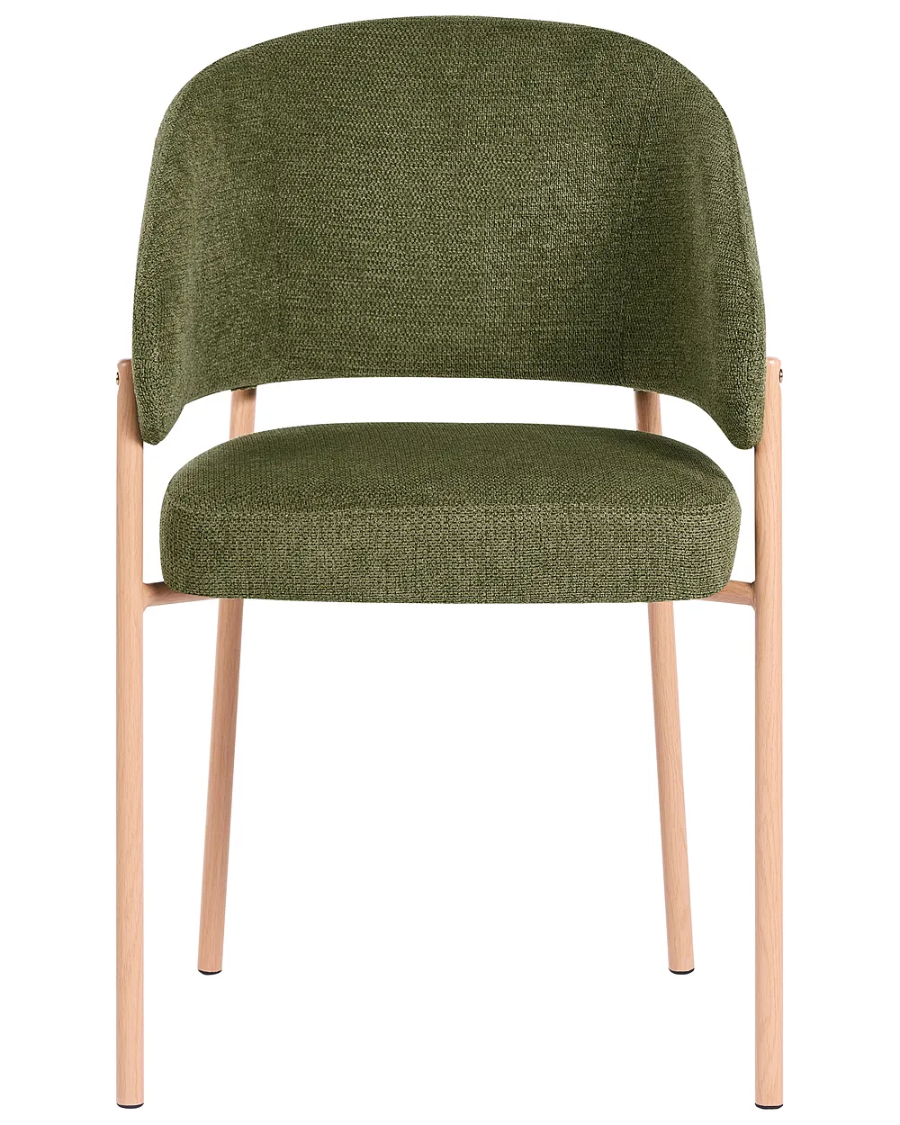Conjunto de 2 cadeiras de jantar ZANE Tecido Verde_1161002