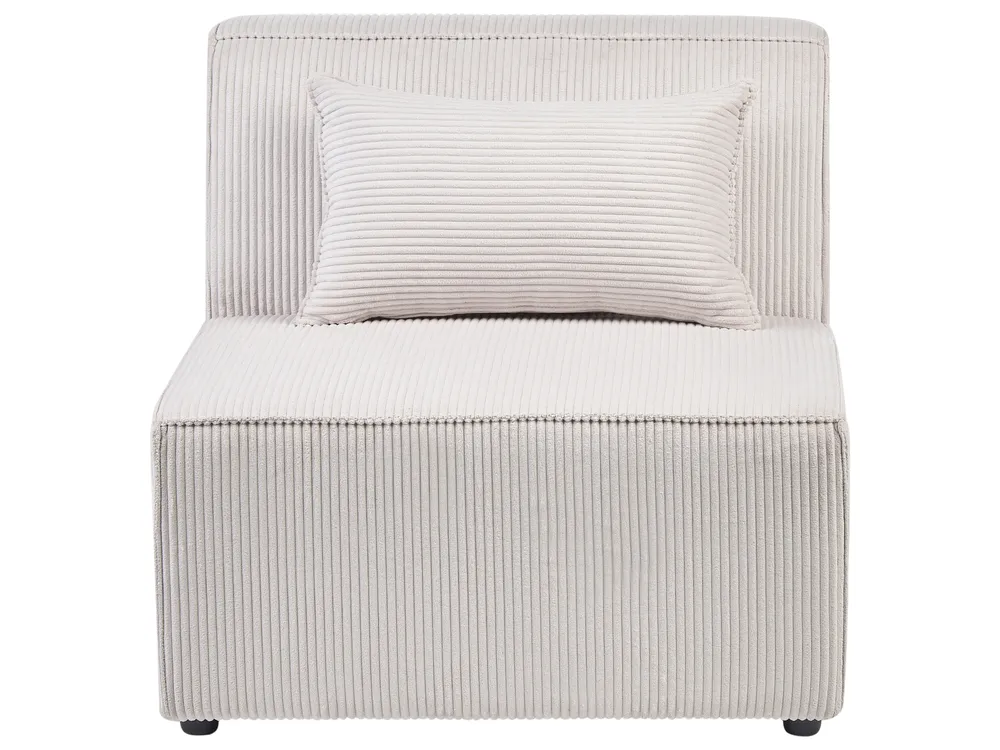 Divano modulare 3 posti LEMVIG Velluto a coste Beige_1052078