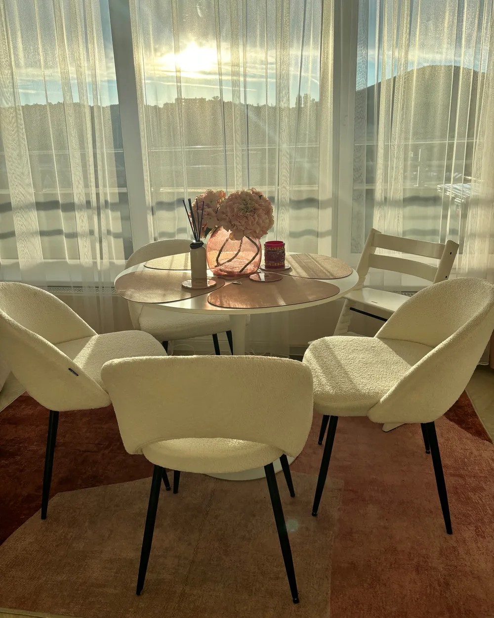 Dining Table BOCA White 90 cm 90 cm - Main Image