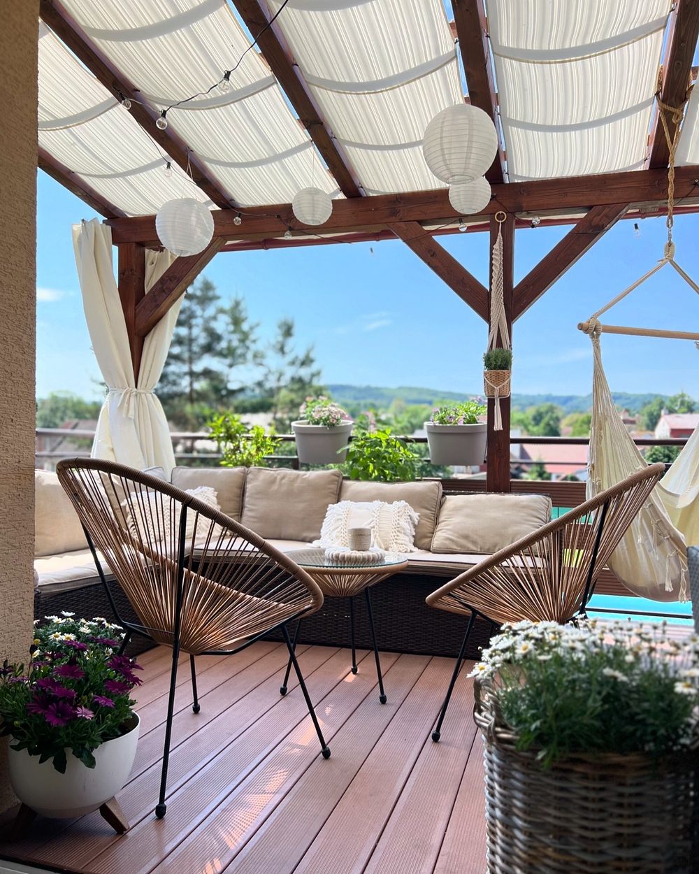 Set Dondolo In Rattan Con 2 Sedie E Tavolino - Per Giardino, Patio O Piscina, Con Cuscini Incorporati - Foto 2