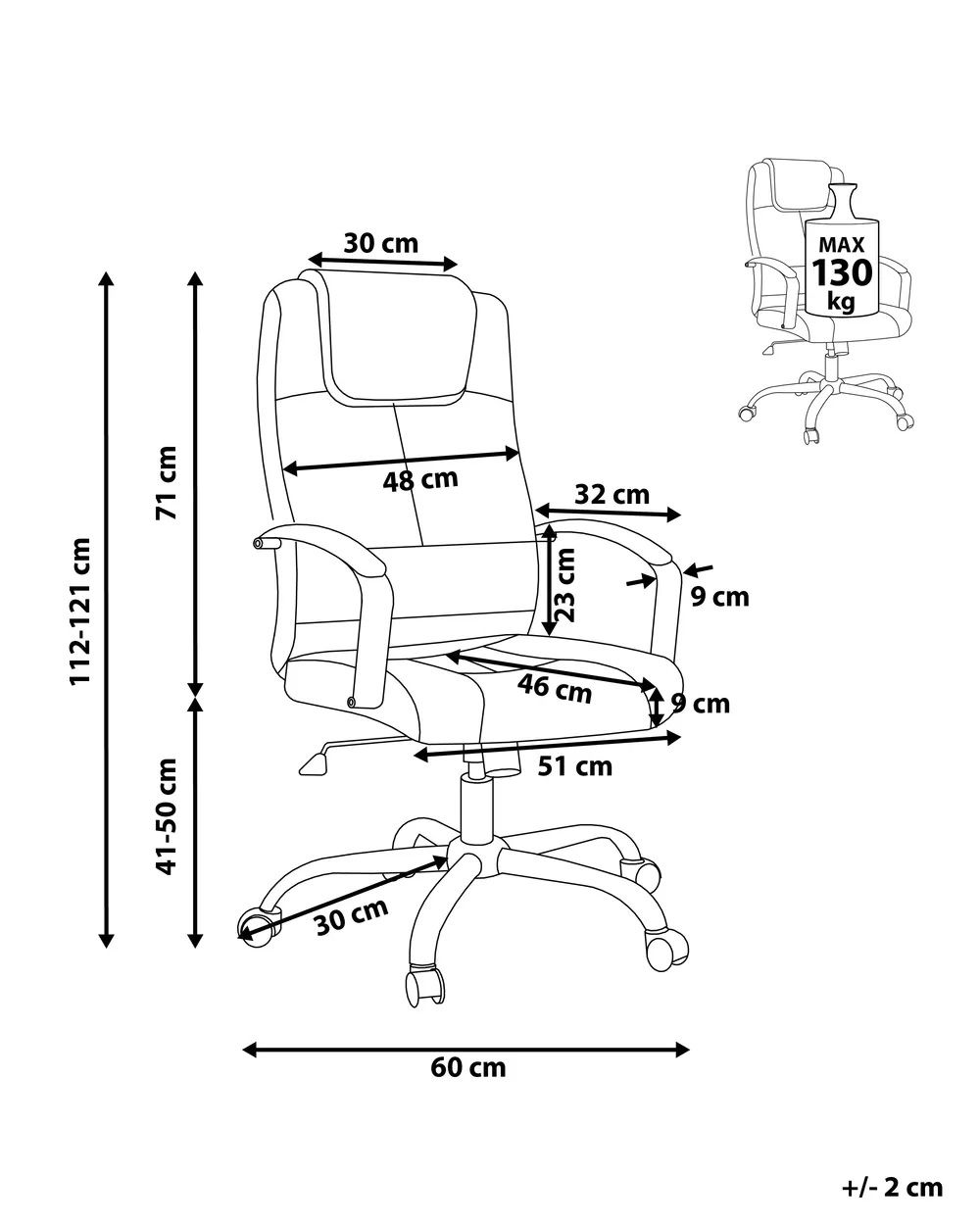 Executive Chair WINNER Faux Leather Brown_1024582