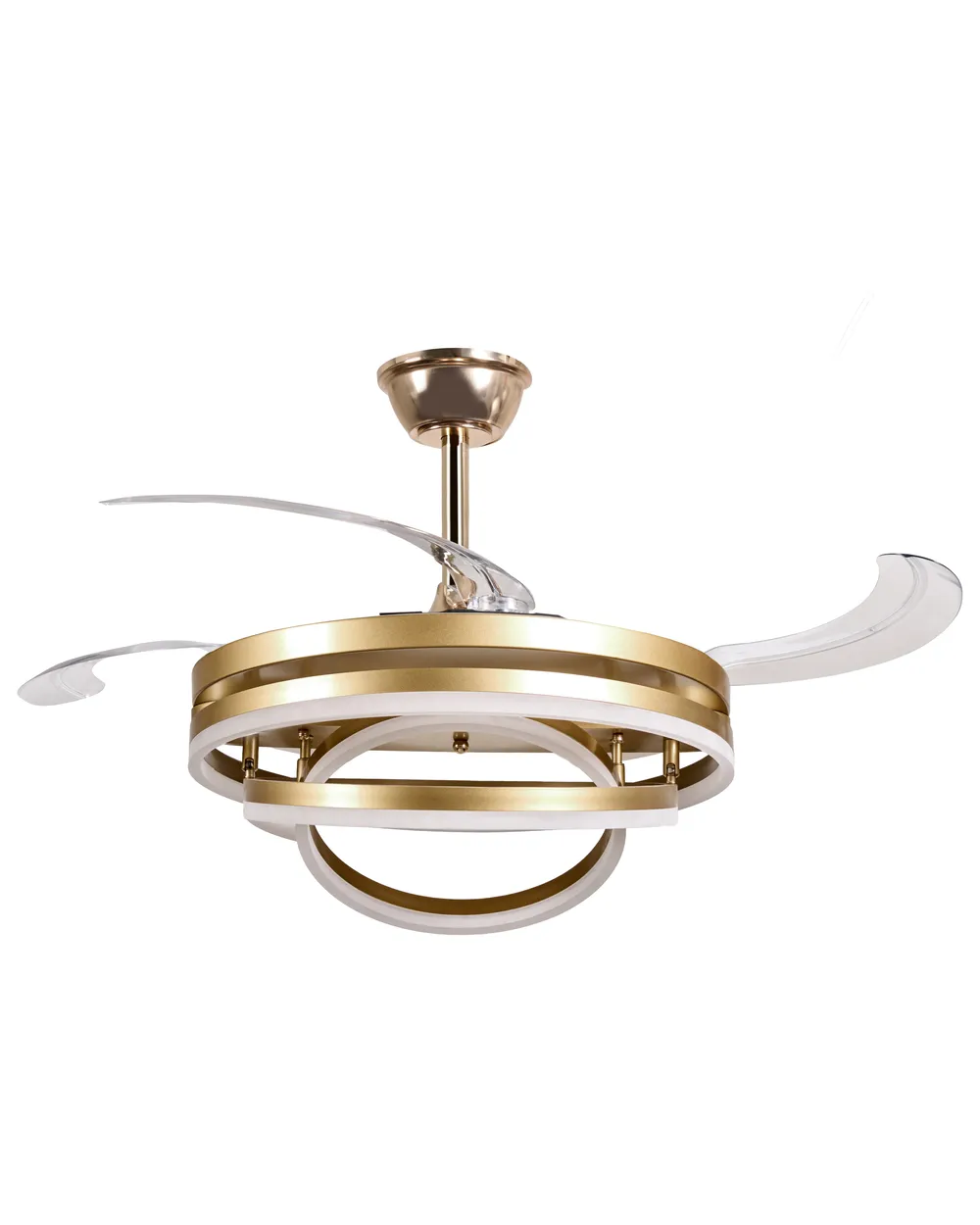 Ceiling Fan with Light AUCILLA with Remote LED Gold_1125709