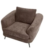 Armchair KJAER Chenille Dark Brown_1006616