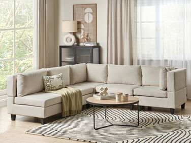 5-seters venstrevendt modulær sofa stoff Lys Beige UNSTAD