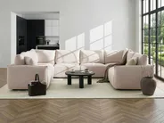 Modular U-Shape Sofa 8 Seater MESNALI Boucle Off-White_1046715