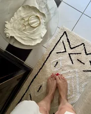 Bath Mat UNTLA Light Beige 60 x 90 cm Cotton_1065322