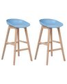 Zestaw 2 krzeseł barowych niebieski MICCO_731975
