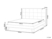 Bed Boucle CRESSAT 140 x 200 cm (EU Double) Off-White_1009045