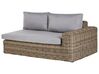 Conjunto de jardim modular 6 lugares em rattan sintético castanho claro PALERMO_927887