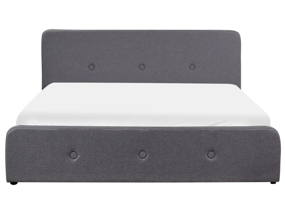 Letto boxspring in tessuto nero 140 x 200 cm ADMIRAL Letto boxspring in tessuto nero 140 x 200 cm ADMIRAL