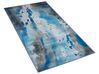 Tapis avec tache bleu et grise 80 x 150 cm BOZAT_805095