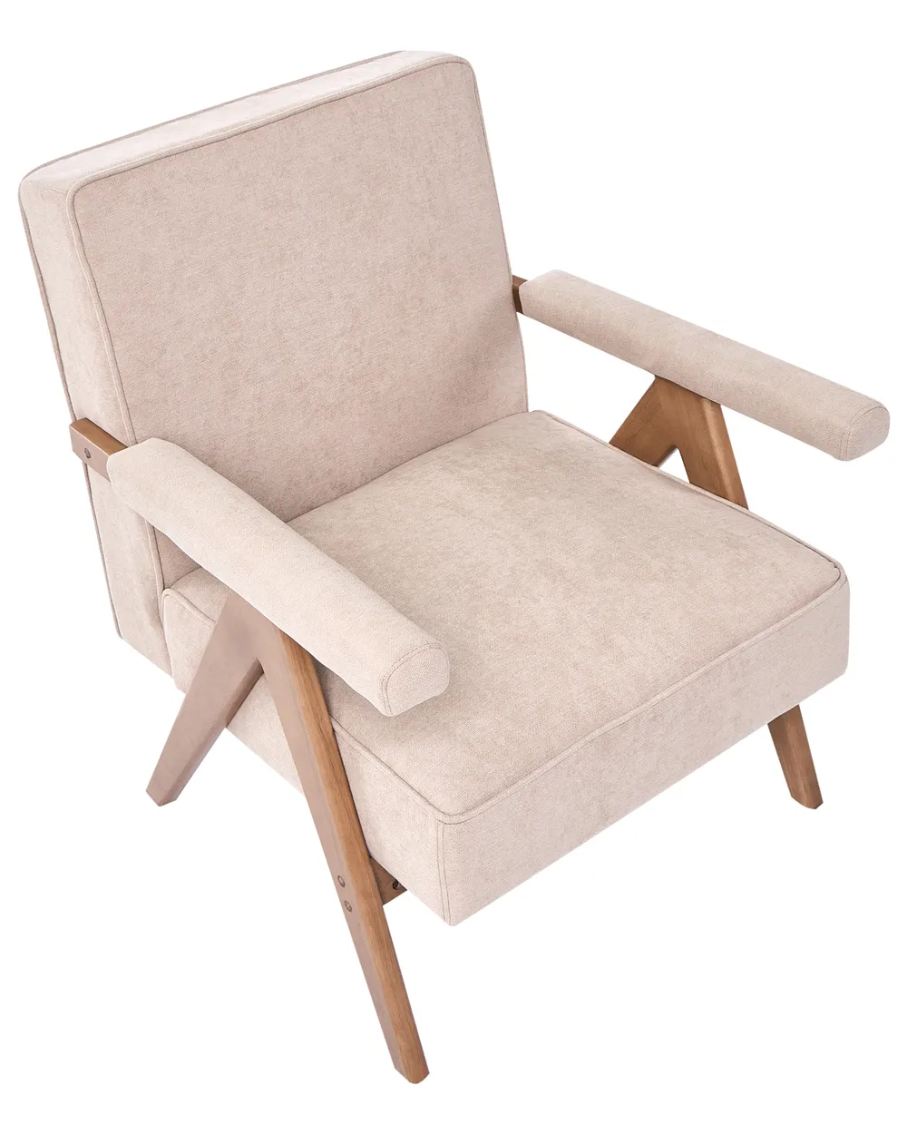 Armchair EVJE Faux Linen Beige_1061360