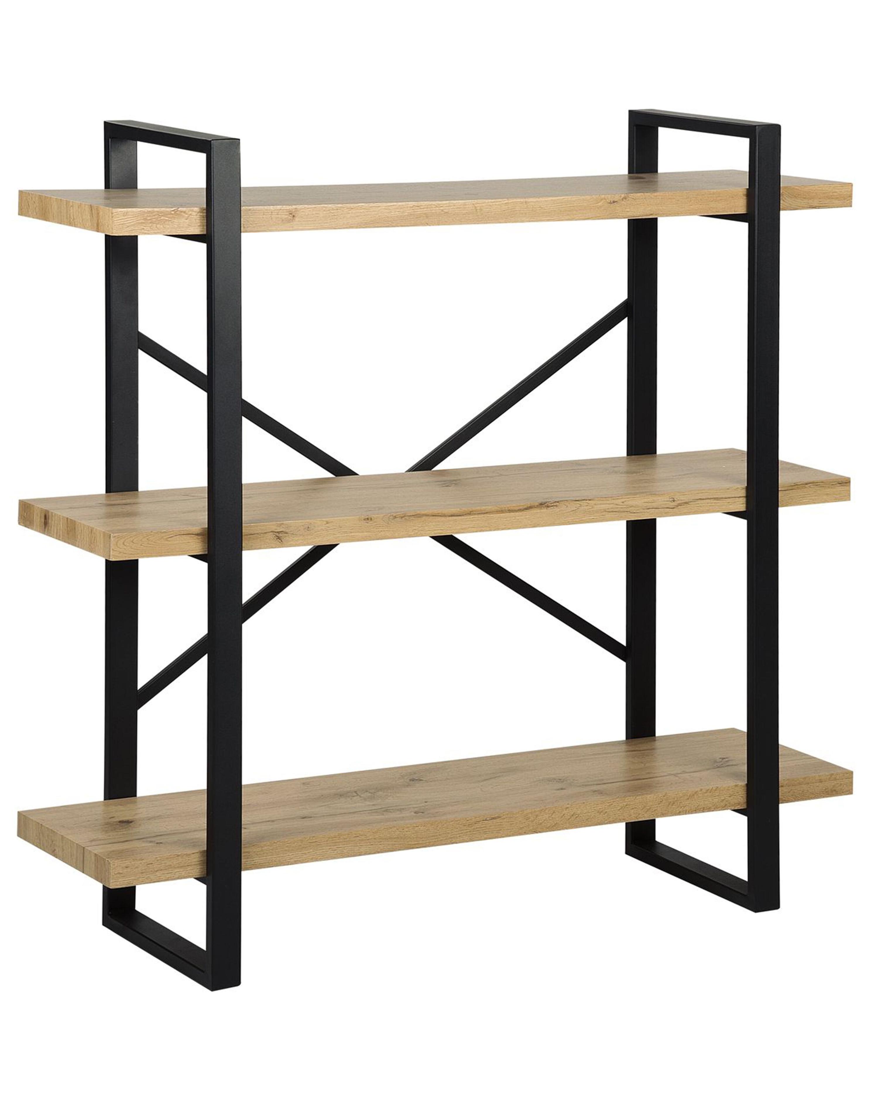 Regál se 3 policemi TIMBER 111 cm Světle hnědá