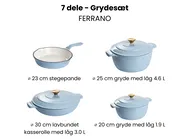 7-delt støbejernssæt FERRANO Himmelblå_1073735